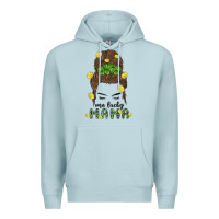 Blue Mist one lucky mama Premium Hoodie - MaliasSmallBusiness