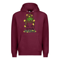 Burgundy one lucky mama Premium Hoodie - MaliasSmallBusiness