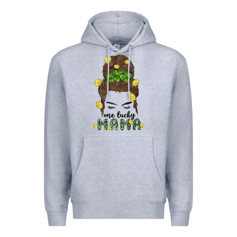 One Lucky Mama Premium Hoodie by MaliasSmallBusiness | Teevron
