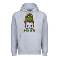 Heather Grey one lucky mama Premium Hoodie - MaliasSmallBusiness