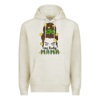 Oatmeal Heather one lucky mama Premium Hoodie - MaliasSmallBusiness