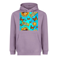Lavender sun with butterfly seamless pattern Heavyweight Hoodie - BundleAndBundleShop