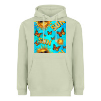Matcha sun with butterfly seamless pattern Heavyweight Hoodie - BundleAndBundleShop