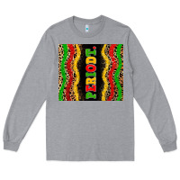 Heather Grey juneteenth periodt Long Sleeve Tee - Zillion Design Studio