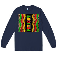 Navy juneteenth periodt Long Sleeve Tee - Zillion Design Studio