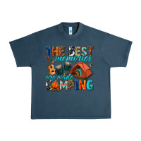 Midnight Navy the best memories are made camping Urban Heavy Tee - texasbilliewilder