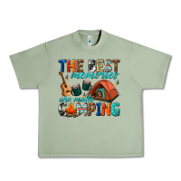 Oil Green the best memories are made camping Urban Heavy Tee - texasbilliewilder