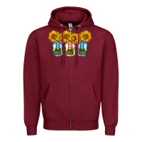 Burgundy american sunflower mason jar Zipper Hoodie - HRA Design Shop