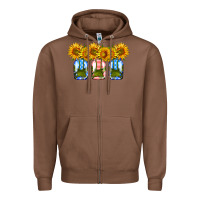 Chestnut american sunflower mason jar Zipper Hoodie - HRA Design Shop