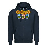 Navy american sunflower mason jar Zipper Hoodie - HRA Design Shop