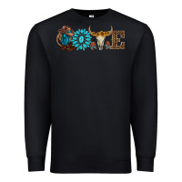 Black western love Premium Sweatshirt - AdoDesignShop