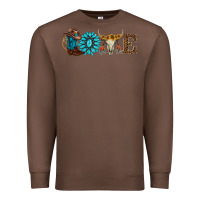 Chestnut western love Premium Sweatshirt - AdoDesignShop