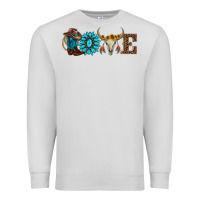 Dove Grey western love Premium Sweatshirt - AdoDesignShop