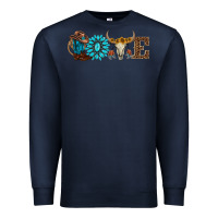 Navy western love Premium Sweatshirt - AdoDesignShop