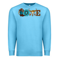 Ocean Blue western love Premium Sweatshirt - AdoDesignShop