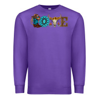 Purple western love Premium Sweatshirt - AdoDesignShop