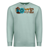 Seafoam western love Premium Sweatshirt - AdoDesignShop