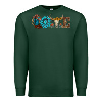 Sports Green western love Premium Sweatshirt - AdoDesignShop