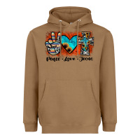 Toasted Coconut peace love jesus Heavyweight Hoodie - JahusDesignShop