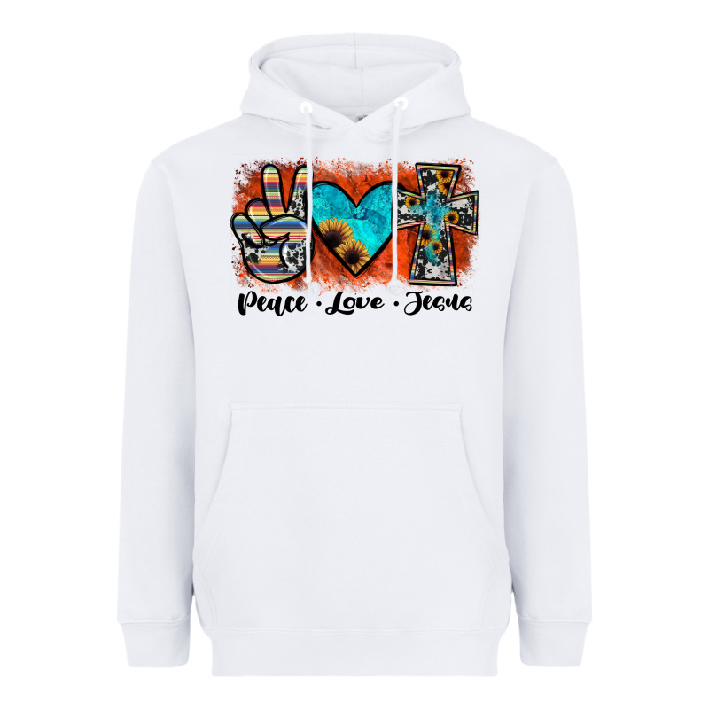 Peace Love Jesus Heavyweight Hoodie by JahusDesignShop | Teevron
