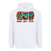 White peace love jesus Heavyweight Hoodie - JahusDesignShop