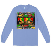 Colony Blue juneteenth freedom 1865 Long Sleeve Tee - Zillion Design Studio