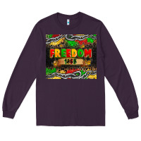 Plum juneteenth freedom 1865 Long Sleeve Tee - Zillion Design Studio