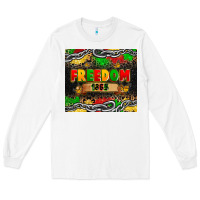 White juneteenth freedom 1865 Long Sleeve Tee - Zillion Design Studio