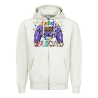 Oatmeal Heather level days unclocked Zipper Hoodie - RacoonDesign