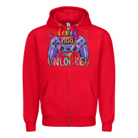 Red level days unclocked Zipper Hoodie - RacoonDesign