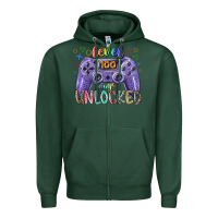 Sports Green level days unclocked Zipper Hoodie - RacoonDesign