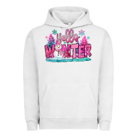 Pigment Lunar Rock hello winter pink snowman Urban Hoodie - MaliasSmallBusiness