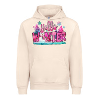 Sandshell hello winter pink snowman Urban Hoodie - MaliasSmallBusiness