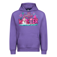 Tulip hello winter pink snowman Urban Hoodie - MaliasSmallBusiness