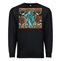 Black gemstone leopard cross Premium Sweatshirt - AdoDesignShop