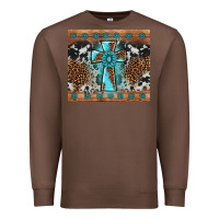 Chestnut gemstone leopard cross Premium Sweatshirt - AdoDesignShop