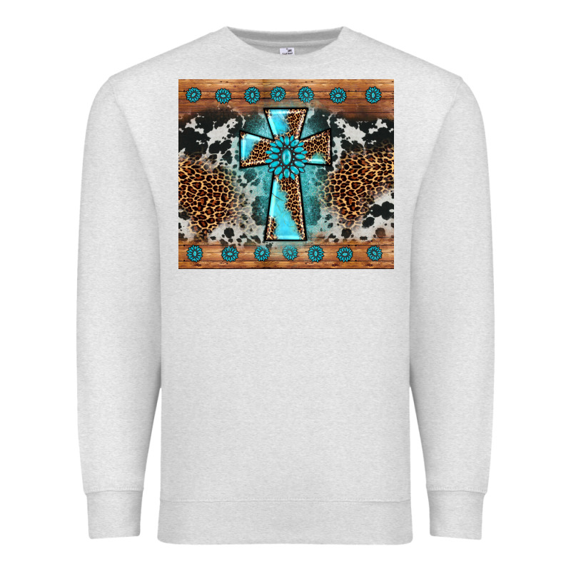 Gemstone Leopard Cross Premium Sweatshirt by AdoDesignShop | Teevron