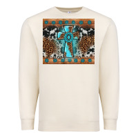 Sandshell gemstone leopard cross Premium Sweatshirt - AdoDesignShop