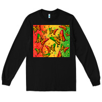 Black juneteenth butterfly Long Sleeve Tee - Zillion Design Studio