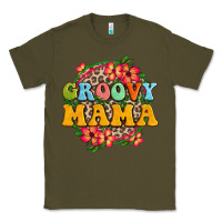 Army Green groovy mama Classic Tee - Zillion Design Studio