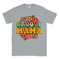 Heather Grey groovy mama Classic Tee - Zillion Design Studio