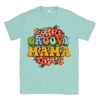 Seafoam groovy mama Classic Tee - Zillion Design Studio