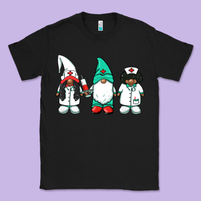 African American Nurse Gnomies Medical Gnomies Classic Tee Designed By Barkaloodesign