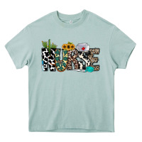 Arona nurse leopard and cowhide Heavy Core Tee - CowhideDigitalArt