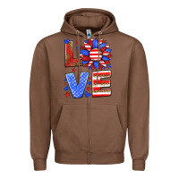 Chestnut love america sunflower Zipper Hoodie - HRA Design Shop