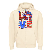 Sandshell love america sunflower Zipper Hoodie - HRA Design Shop