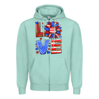 Seafoam love america sunflower Zipper Hoodie - HRA Design Shop