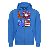 True Royal love america sunflower Zipper Hoodie - HRA Design Shop
