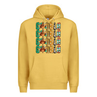 Antique Gold Gobble till you wobble Thanksgiving turkey Premium Hoodie - NancyCooperArtShop