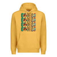 Mustard Gobble till you wobble Thanksgiving turkey Premium Hoodie - NancyCooperArtShop